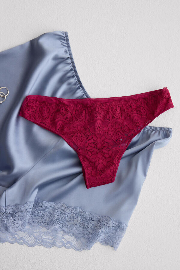 Brazilian-Slip aus Mikrofaser und Spitze Brazilian-Slip aus Mikrofaser und Spitze