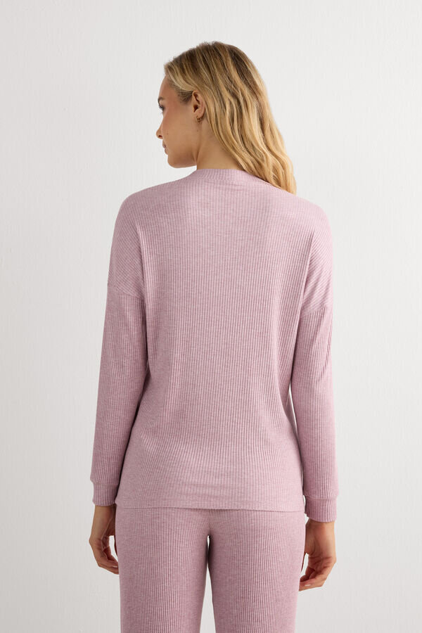 Chic Comfort Langarm-Modal-Oberteil mit Knöpfen Chic Comfort Langarm-Modal-Oberteil mit Knöpfen