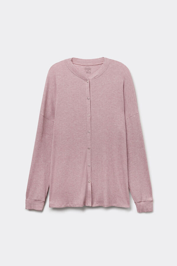 Chic Comfort Langarm-Modal-Oberteil mit Knöpfen Chic Comfort Langarm-Modal-Oberteil mit Knöpfen