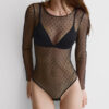 Flirt Fearlessly Langarm-Lace Bodysuit