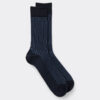 Gerippte Crew-Socken aus Lisle-Baumwolle