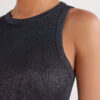 Geripptes Baumwoll-Lamé-Tanktop Geripptes Baumwoll-Lamé-Tanktop