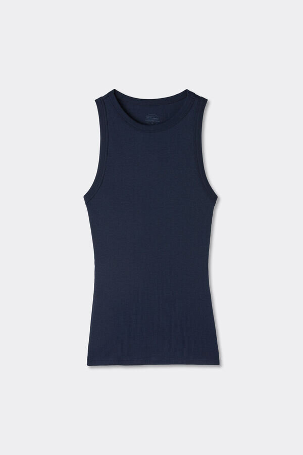 Geripptes Tanktop aus hochwertiger Baumwolle Geripptes Tanktop aus hochwertiger Baumwolle