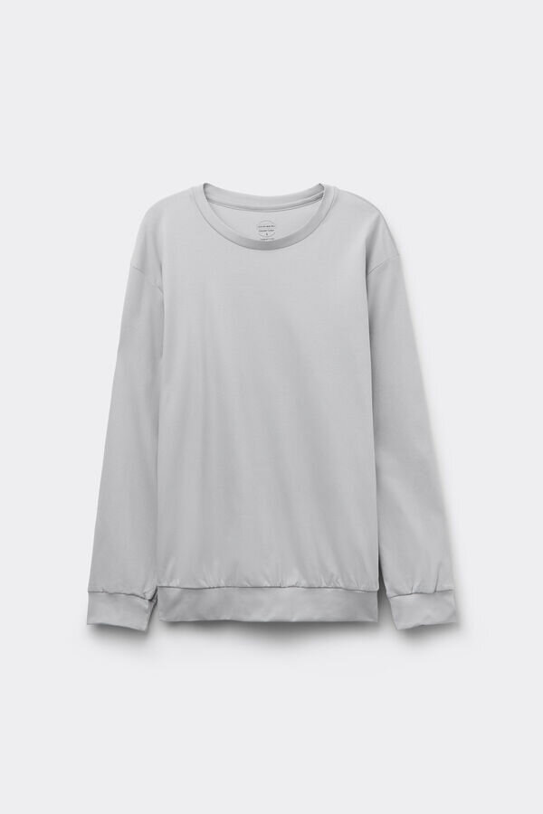 Hochwertiges Baumwoll-Langarm-Oberteil aus Baumwolle Hochwertiges Baumwoll-Langarm-Oberteil aus Baumwolle