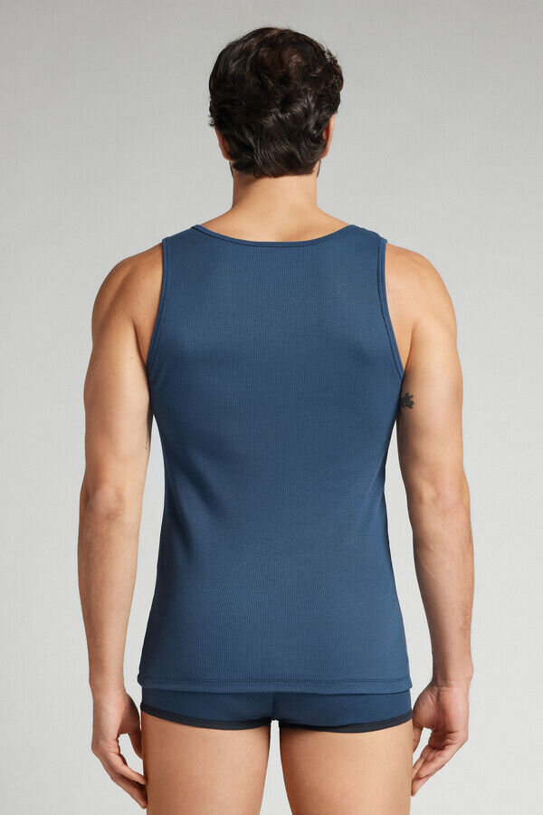 Hochwertiges Baumwoll-Tanktop mit Rippstrick Hochwertiges Baumwoll-Tanktop mit Rippstrick