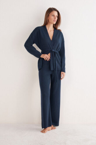 Lange Palazzo-Hose aus 1 Kaschmir