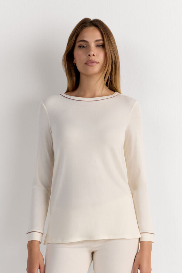 Langärmeliges Oberteil aus Modal Langärmeliges Oberteil aus Modal