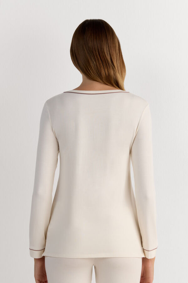 Langärmeliges Oberteil aus Modal Langärmeliges Oberteil aus Modal