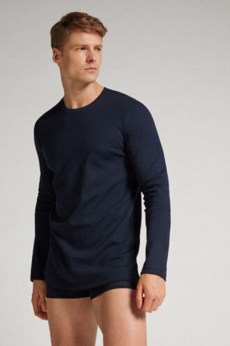 Langärmliges Oberteil aus warmer Baumwolle