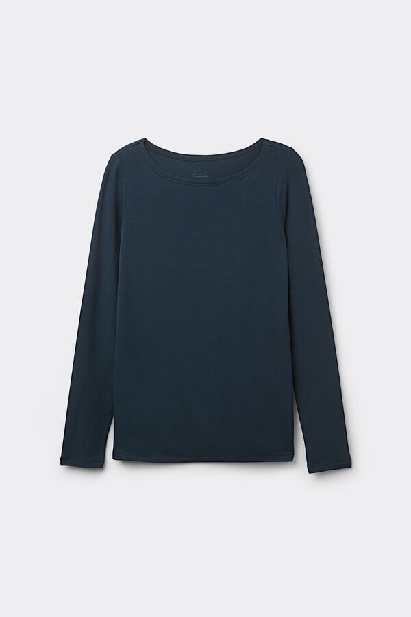 Langärmliges Oberteil mit U-Boot-Ausschnitt aus Micromodal Langärmliges Oberteil mit U-Boot-Ausschnitt aus Micromodal