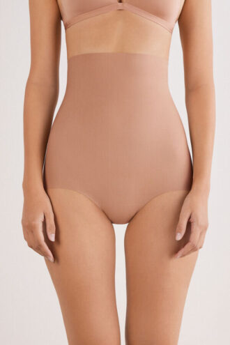 Leichte, formende Hipster mit hoher Taille aus Baumwolle