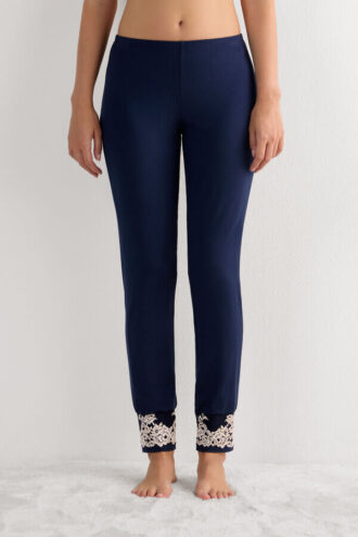 Modal-Hose mit weitem Bein und Umschlag „Pretty Flowers”