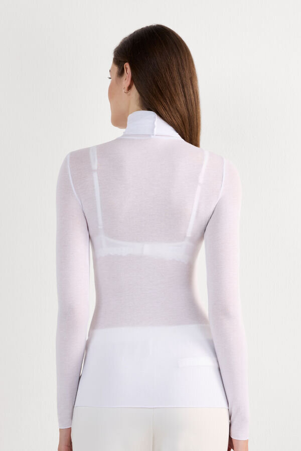 Modal-Kaschmir-Top mit hohem Kragen Modal-Kaschmir-Top mit hohem Kragen