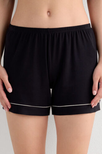 Modal-Shorts mit kontrastierendem Besatz