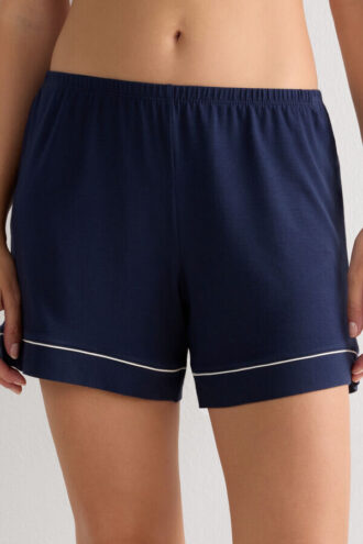 Modal-Shorts mit kontrastierendem Besatz
