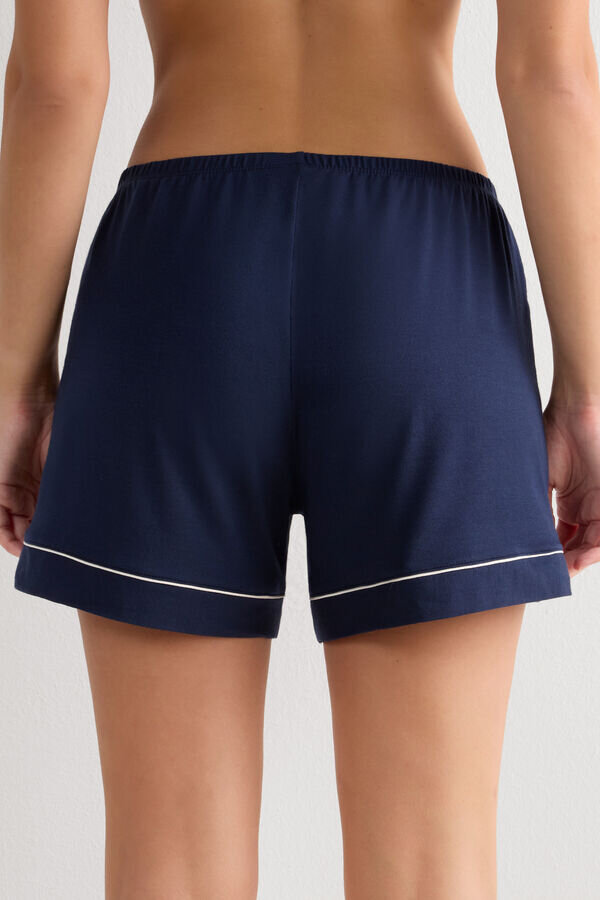 Modal-Shorts mit kontrastierendem Besatz Modal-Shorts mit kontrastierendem Besatz