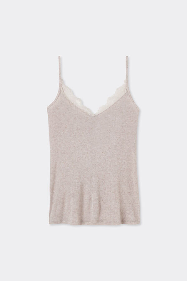 Modal Ultralight Cashmere Blend Top mit Spitze Modal Ultralight Cashmere Blend Top mit Spitze