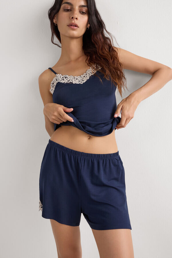 Modale Shorts mit Pretty Flowers Modale Shorts mit Pretty Flowers