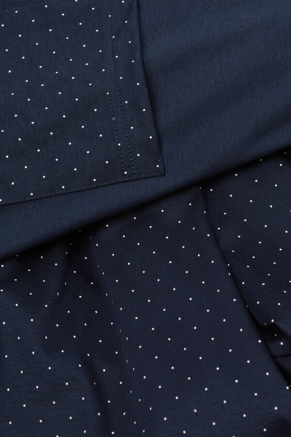 Premium-Pyjama aus merzerisierter Baumwolle mit Punktmuster Premium-Pyjama aus merzerisierter Baumwolle mit Punktmuster