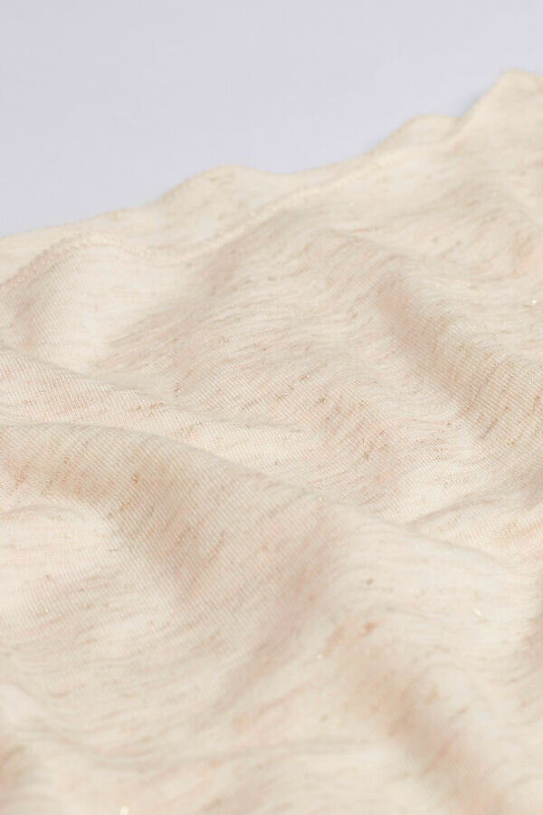 Rundhals-Oberteil aus leichtem Modal mit Kaschmir-Lame Rundhals-Oberteil aus leichtem Modal mit Kaschmir-Lame