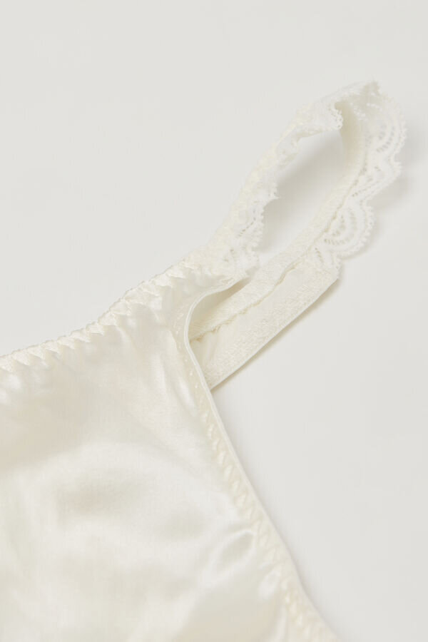 Seiden- und Spitzen-String Seiden- und Spitzen-String