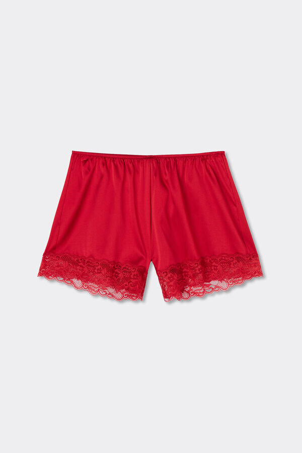 Seidenshorts mit Spitzenbesatz Seidenshorts mit Spitzenbesatz