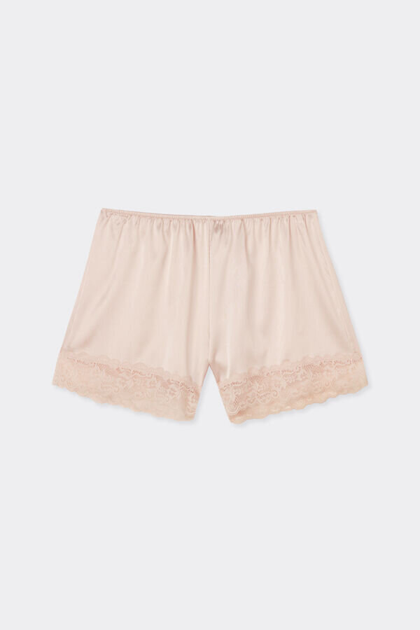 Seidenshorts mit Spitzenbesatz Seidenshorts mit Spitzenbesatz