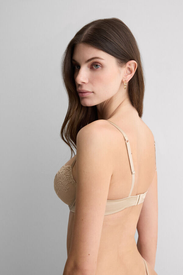 Seidige Blumen Denise Balconette-BH aus Seide und Spitze Seidige Blumen Denise Balconette-BH aus Seide und Spitze