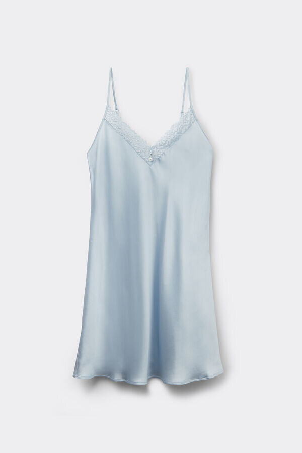 Seidige Blumen Seiden- und Spitzen-Negligé Seidige Blumen Seiden- und Spitzen-Negligé