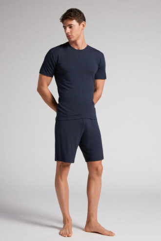 Shorts aus Seide und Modal