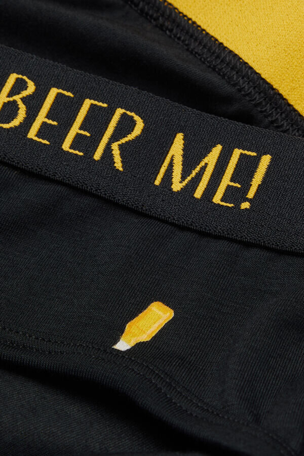 Slips aus hochwertiger Baumwolle mit Bierflaschen-Print Slips aus hochwertiger Baumwolle mit Bierflaschen-Print