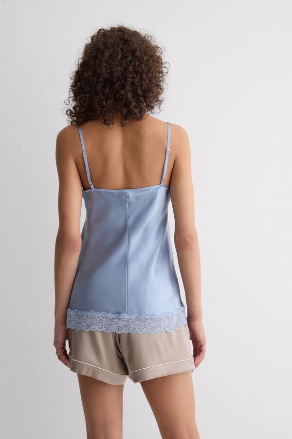 Top aus Spitze und Seide Top aus Spitze und Seide