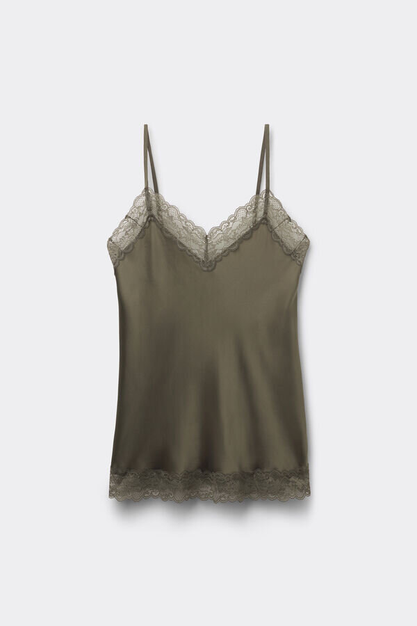 Top aus Spitze und Seide Top aus Spitze und Seide