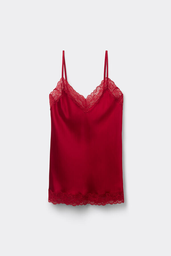 Top aus Spitze und Seide Top aus Spitze und Seide