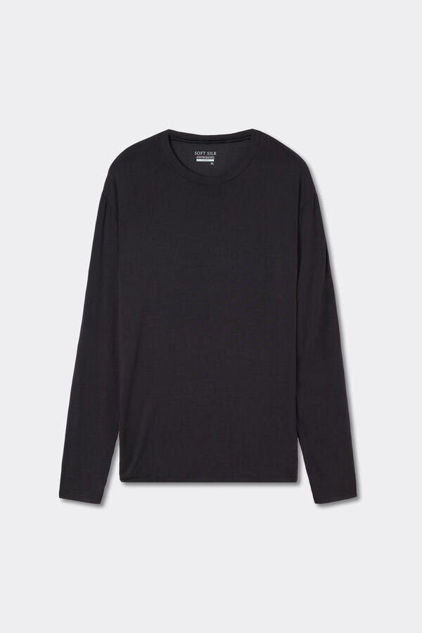 Weiches Seiden-Langarmshirt Weiches Seiden-Langarmshirt
